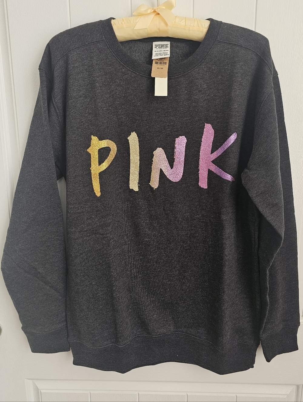 NWT PINK Victorias Secret Logo Pullover Sweater, Sweatshirt